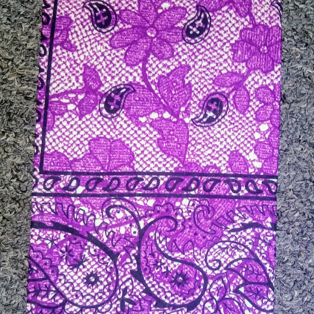 Purple and black paisley Bandanna